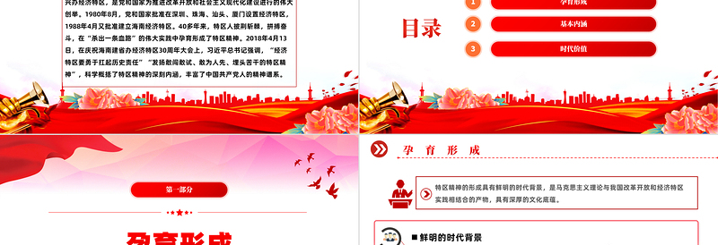 2025中国精神之特区精神PPT大气简洁勇当新时代的“拓荒牛”中国精神微党课免费下载