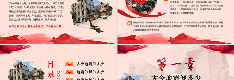 2025时尚大气原创512防灾减灾日地震安全教育主题班会PPT免费下载
