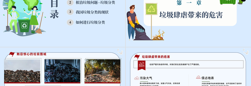 2025实施垃圾分类共享健康生活PPT卡通风保护环境实施垃圾分类共享健康生活公益宣传主题教育课件模板免费下载