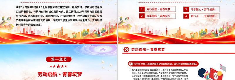2025免费美好生活劳动创造劳动教育宣传周主题PPT模板免费下载