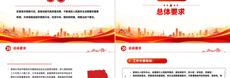 2025红色党政风关于持续推进城市更新行动的意见PPT推动城市高质量发展课件免费下载