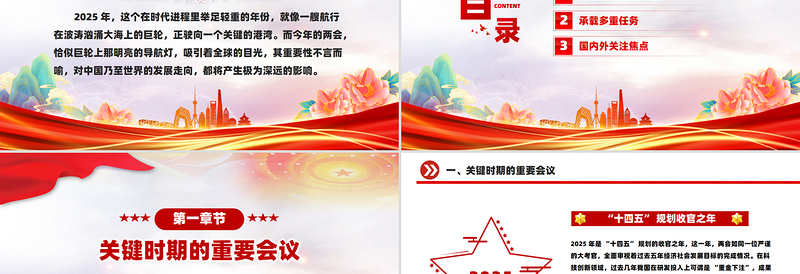 聚焦2025年两会关键时期意义非凡PPT党课课件免费下载