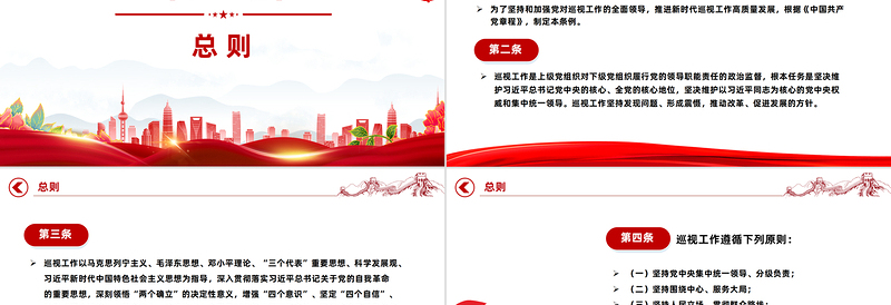 2025大气精美深入学习《中国共产党巡视工作条例》PPT党课课件模板免费下载