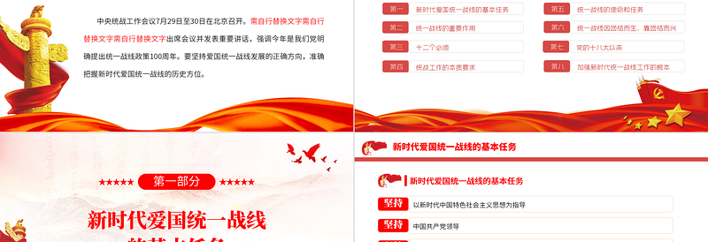 2025精品深入学习贯彻在中央统战工作会议上讲话精神PPT党政风促进海内外中华儿女团结奋斗专题党课课件模板免费下载