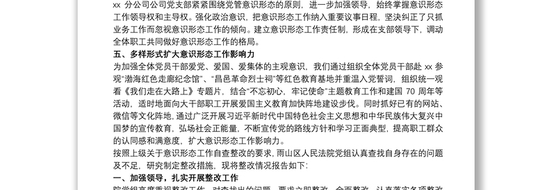 2025全新意识形态领域风险点排查情况报告3篇免费下载