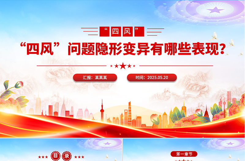 2025免费“四风”问题隐形变异有哪些表现廉政党课PPT课件免费下载