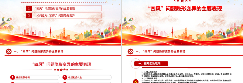 2025免费“四风”问题隐形变异有哪些表现廉政党课PPT课件免费下载