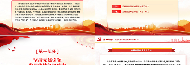 2025发挥党建引领作用壮大村集体经济乡村振兴PPT课件免费下载