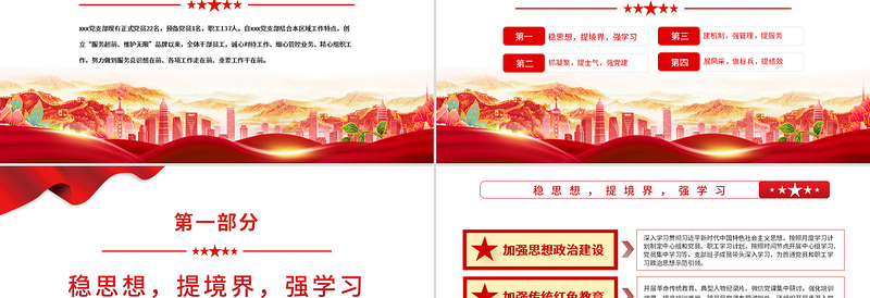2025红色经典“党建品牌引领”工作法 PPT 红色 党政风特色主题 党日活动专题党课课件模板 ppt红色 党政风免费下载