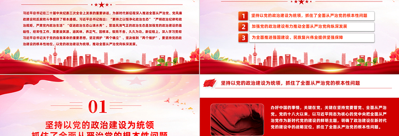2025加强党的政治建设PPT党建风全面从严治专题课件免费下载