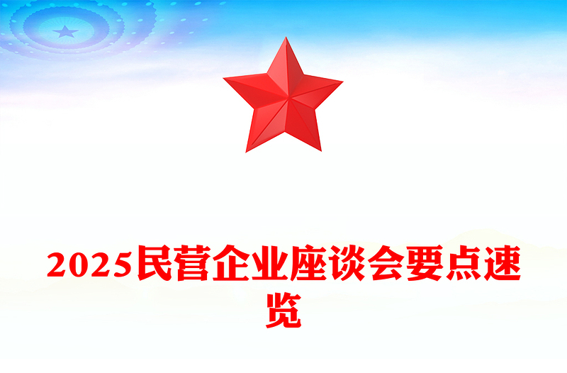 2025全新民营企业座谈讲稿免费下载