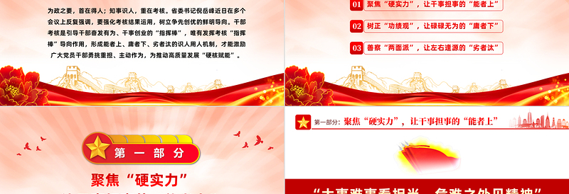 2025大气精美用好考核指挥棒提振干部精气神PPT党员干部学习教育专题党课党建课件模板免费下载