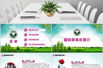 精美实用原创国际禁毒日宣传介绍主题班会ppt免费下载