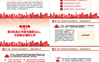 2025建设具有强大凝聚力和引领力的社会主义意识形式PPT红色党政风学习宣传贯彻党的二十大精神专题党课课件模板免费下载