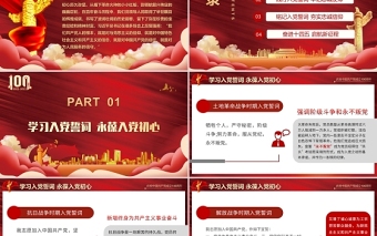 2025精美大气从入党誓词领悟党员的初心和使命ppt专题党课课件免费下载