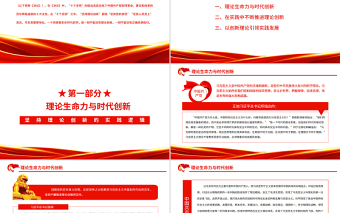 2025简约大气坚持理论创新的实践逻辑PPT红色精品党员干部深入学习《决议》专题党课课件免费下载
