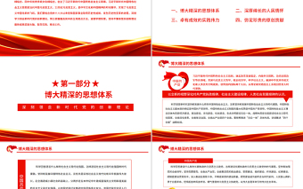 2025红色创意深刻领会新时代党的创新理论PPT党政风党员干部学习教育专题党课免费下载