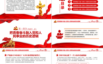 2025免费把青春奋斗融入党和人民事业的三重逻辑PPT精品学习贯彻总书记在庆祝共青团成立100周年大会上的重要讲话精神专题免费下载