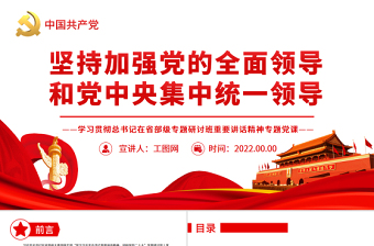 2025加强党的全面领导党课ppt免费下载