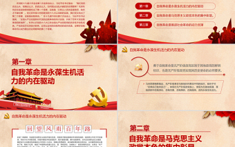 2025免费自我革命何以成为跳出历史周期律的第二个答案PPT红色党政风党员干部学习教育专题党课课件免费下载