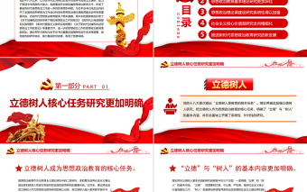 2025红色党政风党的十八大以来思想政治教育研究述评PPT红色党政风党员干部学习教育专题党课课件模板免费下载