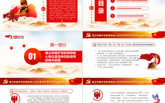 2025简约大气始终不渝坚持党的领导PPT红色精品深入学习《决议》专题党课课件模板免费下载