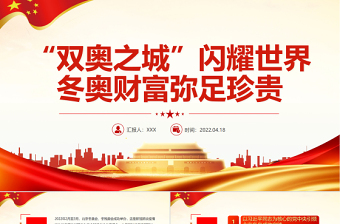 2025极简风精美“双奥之城”闪耀世界冬奥财富弥足珍贵PPT专题课件模板免费下载