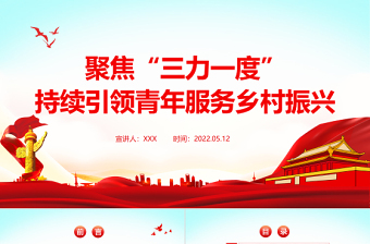 2025优秀聚焦三力一度PPT简洁党政风持续引领青年服务乡村振兴引领力组织力服务力贡献度团组织专题团课免费下载