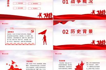 精美简洁四渡赤水战役PPT党史教育专题党课课件免费下载