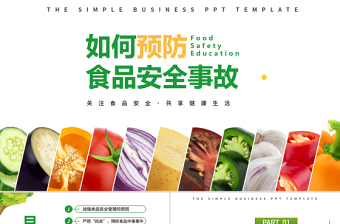 2025如何预防食品安全事故PPT关注食品安全共享健康生活课件模板免费下载