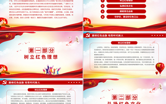 2025简洁实用赓续红色血脉培育时代新人PPT党政风铭记光辉历史发扬红色传统用好红色资源传承红色基因党员辅导党课免费下载