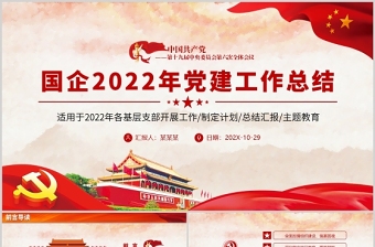 2025红色党建风国企党建工作总结PPT各基层党支部开展工作总结汇报主题教育专题党课课件免费下载