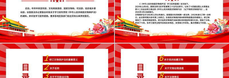 2025免费《中华人民共和国文物保护法》学习宣传提纲PPT课件免费下载