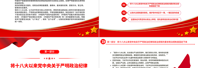2025严明政治纪律和政治规矩PPT党建风不断加强制度建设营造良好的党内政治生态纪律党课课件免费下载