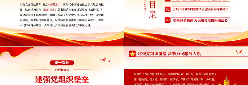 2025红色党政风党建引领强化医德医风建设发挥特色优势提升中医药服务水平PPT专题课件模板免费下载