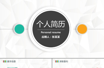 2025精美简洁求职简历PPT模板免费下载