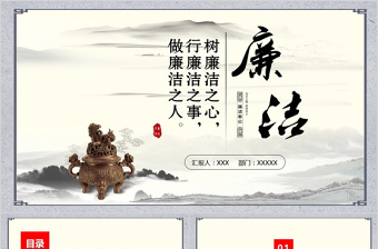 2025红色质感廉洁从业从政从严治党教育PPT模版免费下载