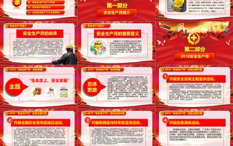 精美时尚安全生产月PPT模板免费下载