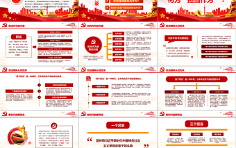 2025精美质感红色党政敢担当有作为筑梦新时代党组织党课学习ppt免费下载