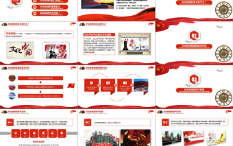 2025精美质感增强提升文化自信建设文化强国党政风政府党课培训课件PPT模板免费下载