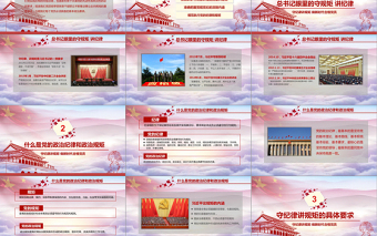 2025精美时尚新时代合格党员党课守规矩讲纪律PPT模板免费下载