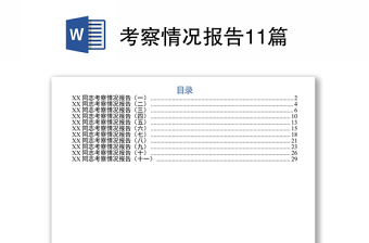 2025全新考察情况报告11篇免费下载