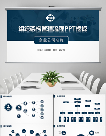 2025简约大气企业组织架构管理流程图PPT模板免费下载