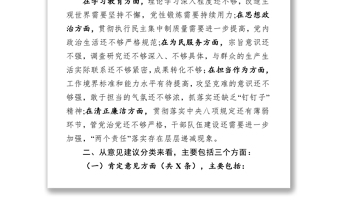 2025全新“不忘初心牢记使命”主题教育民主生活会征求意见梳理情况报告免费下载