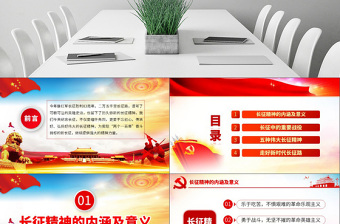 2025精品原创纪念长征胜利83周年弘扬伟大长征精神红色精神PPT免费下载