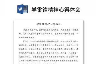 2025优质学雷锋精神心得体会免费下载