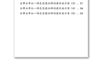2025精选党政机关企事业单位特色党建品牌创建方案(11篇2.6万字)免费下载