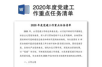 2025精品度党建工作重点任务清单免费下载