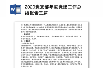 2025优质党支部年度党建工作总结报告三篇免费下载