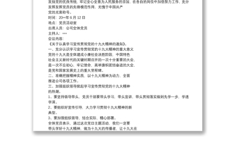 2025优质主题党日活动会议记录免费下载